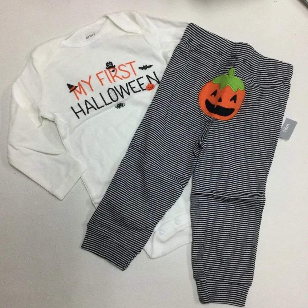 Carter's My 1st Halloween Outfit Baby Toddler 6 Months Boy Girl Unisex 2 Pc - Picture 1 of 5
